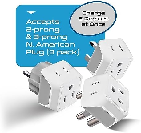Ultimate Universal Travel Adapter: 35 W Fast Charging Power Converter with PD & QC 3.0, Dual USB-C & Triple USB Ports for Seamless Global Connectivity – Compatible with Type A, C, G, I Outlets for Effortless Charging Across EU, US, UK & Beyond – Perfect Travel Companion for Modern Explorers