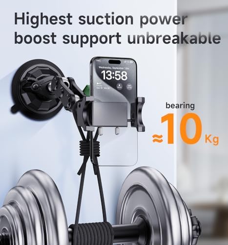 Ultimate MAGIC JOHN 360° Car Phone Holder – Ultra-Durable Metal Smartphone Mount for Secure Windshield Placement, Compatible with i Phone & Samsung – Superior Stability, Easy Installation & Enhanced Driving Safety