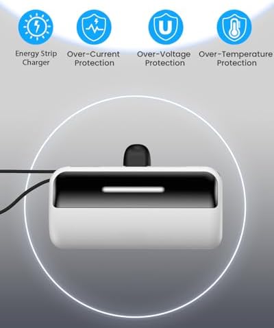 Compact Dual-Pack Portable Power Bank 5500 m Ah with Built-in Cables and Stand – 22.5 W Fast Charger for i Phone 16/15/14, Samsung Galaxy & Android Devices – Lightweight Travel Essential for Quick Charging and Easy Portability – Smart LED Display for Battery Life Monitoring