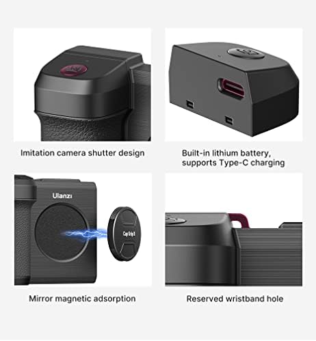 Transform Your Smartphone Into a Professional Camera with the ULANZI CG-02 Grip Holder: Ultimate Stability, Remote Shutter Functionality, and Integrated Fill Light for i Phone 16, 15, 14 Pro Max – Essential Handheld Tripod Mount for Flawless Photography and Video Creation