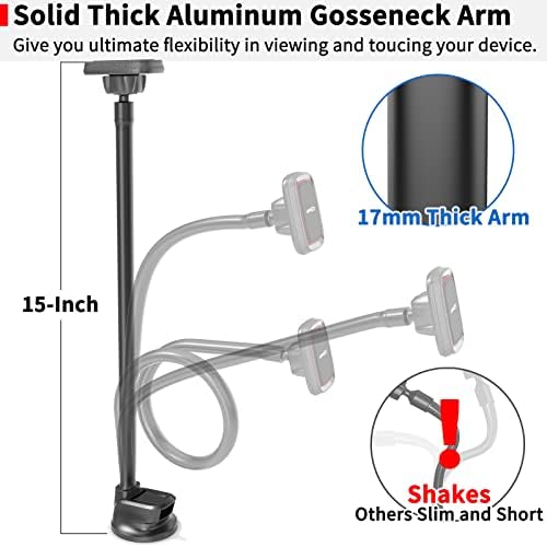 APPS2 Premium Magnetic Car Phone Holder Mount with Flexible Long Arm – Anti-Shake Windshield Mount for Smartphones and Tablets – Enhanced Stability with 6 Strong Magnets – Case-Friendly Design for Safe Driving and Hands-Free Navigation – Ideal for i Phone and Android Devices