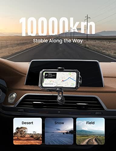 Upgrade Your Drive with the LISEN Universal Cell Phone Car Mount for i Phone & Samsung – Hands-Free Convenience with 2-Hook Vent Design, Enhanced Compatibility for i Phone 16/15 Pro Max Plus, Effortless Installation, and 360-Degree Rotation in Elegant Brown Finish