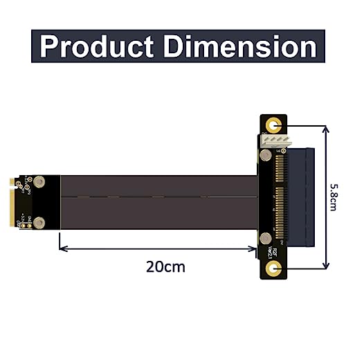 Maximize Your System’s Efficiency with the 10 Gtek M.2 NVMe SSD Extension Cable – 200 mm PCIe 3.0 x4 Adapter for Optimal Data Transfer and Enhanced Compatibility – Durable, High-Performance Accessory for Fast File Transfers and Improved Thermal Management