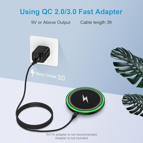 Fast Charging Wireless Charger Pad for Samsung Galaxy S25 Ultra, S24, Plus, Z Fold7, Flip 7 & i Phone 16 Series – 15 W Android & i Phone Charging Station with Enhanced Compatibility, Non-Slip Design & Safety Features