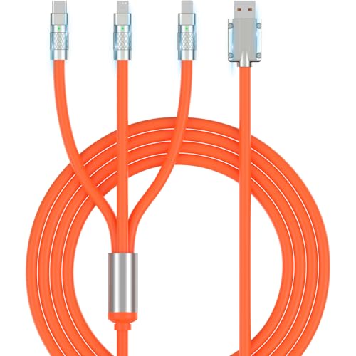 BROWEY 3-in-1 Charging Cable – 60 W USB-C Fast Charge Cord, 4 ft Universal Charger for i OS, Type-C, and Micro USB Devices – Ideal for Smartphones, i Pads, and Mac Books – Enhanced Durability and Flexibility for On-the-Go Power Solutions