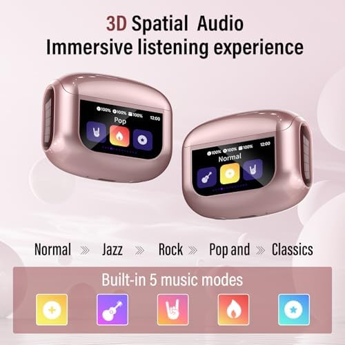 Thunelec Star Sand Purple Wireless Earbuds – Premium Bluetooth 5.4 Headphones with 48-Hour Battery, Advanced ANC/ENC Noise Cancellation, IPX7 Waterproof Protection, Touch Control, and Customizable EQ Modes for Ultimate Sound Experience in Any Environment