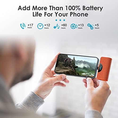 Ultra-Compact 5200 m Ah Power Bank for i Phone – 20 W PD Fast Charging Mini Portable Charger for i Phone 14 Pro Max/14/13/12/11/XR/X/8/7/6/SE – Lightweight Battery Pack with Intelligent Charging Technology for On-the-Go Power