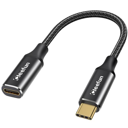 CLEEFUN 10 ft USB C Extension Cable – Unlock 100 W Fast Charging & 5 Gbps Data Transfer with Stunning 4 K Video Sync for Laptops, Tablets, and Phones – Premium Compatibility & Durable Design for Enhanced Connectivity Experience