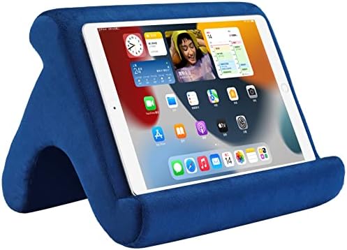 Ergonomic Adjustable Tablet Pillow Stand – Lightweight Multi-Device Holder for Ultimate Comfort on Bed & Sofa, Three Customizable Viewing Angles for i Pad Pro, Kindle, E-Readers, and Smartphones (Gray) – Perfect for Leisure and Hands-Free Use