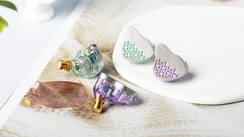 Kinboofi KBEAR Rosefinch Aqua Green Wired In-Ear Headphones – High-Performance Noise-Canceling Earbuds with Aviation-Grade Zinc Alloy Construction and Detachable Cable for Custom Audio – Perfect for Singers and Audiophiles Seeking Unmatched Sound Clarity and Comfort