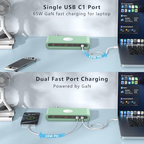 Ultimate 100 W USB C Charging Hub: 6-Port Fast Charger Dock for i Phone, i Pad, Samsung, Pixel, LG – Efficient Multi-Device Power Station for Home, Office, and Travel with Safety Features