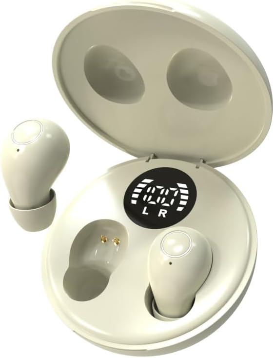 Invisible Mini Bluetooth Earbuds for Small Ear Canals – Ultimate Comfort with Noise Isolation for Work and Sleep – Lightweight Design, Fast Pairing & Superior Audio Quality for Discreet Listening Anywhere