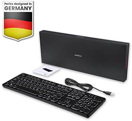 Transform Your Workspace with the Perixx PERIBOARD-317 RGB Wired Backlit USB Keyboard – Enhanced Visibility with Big Print Keys and Dynamic RGB Illumination for Ultimate Typing Comfort – Ideal for Gamers and Professionals Alike – US English Layout for Seamless Navigation and Cross-Platform Compatibility – Elevate Your Productivity and Style Today!