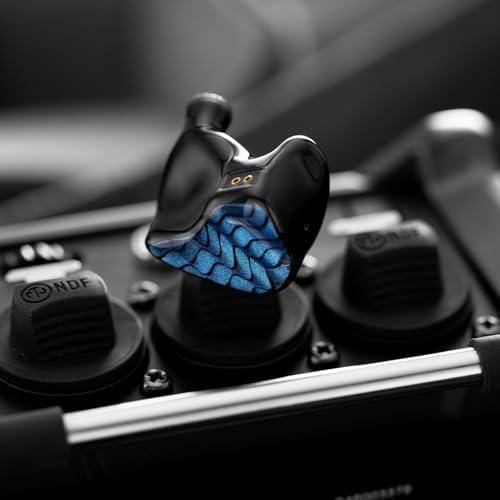 QOA Celest Blue Wyvern Hi-Fi In-Ear Monitors: Premium 10 mm Dynamic Driver Earbuds with Detachable 2-Pin Cable for Ultimate Sound Quality, Ergonomic Comfort, and Effective Noise Cancellation – Perfect for Musicians, Gamers, and Audiophiles Demanding Superior Audio Experience