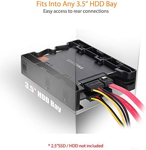Upgrade Your Storage Efficiency with the ICY DOCK EZ-Fit PRO MB082 SP | Tool-Less 2 Bay Metal SSD Mounting Bracket for 2.5-Inch SSDs in 3.5-Inch Drive Bays | Fast Installation & Durable Design for Enhanced Compatibility and Cooling Performance