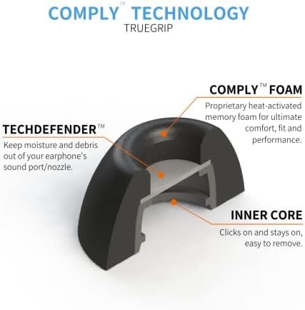 Transform Your Audio Experience with Comply Memory Foam Earbud Tips for Google Pixel Buds Pro (1 st Gen) – Unmatched Comfort & Noise Isolation in Black (S/M/L) – 3 Pairs for Enhanced Listening Enjoyment and Secure Fit