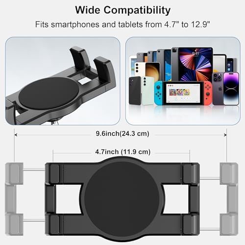 Ultimate Heavy-Duty i Pad Suction Mount: Versatile 360° Rotating Tablet Holder for Car Dashboard & Windshield – Compatible with 4.7″-12.9″ i Pad Pro/Air/Mini for Enhanced Driving Experience and Safety