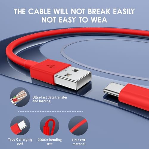 Car Carplay Cable for iPhone 15/16 Car Charger Cable,4Pack USB A to USB C for Carplay USB C Cord,iPhone 16/15/Plus/Pro Max,iPad Pro 12.9/11,Air 5th/4th Gen,Mini 6th Gen/Car Charging Cable 3FT – Enhanced Compatibility and Speed