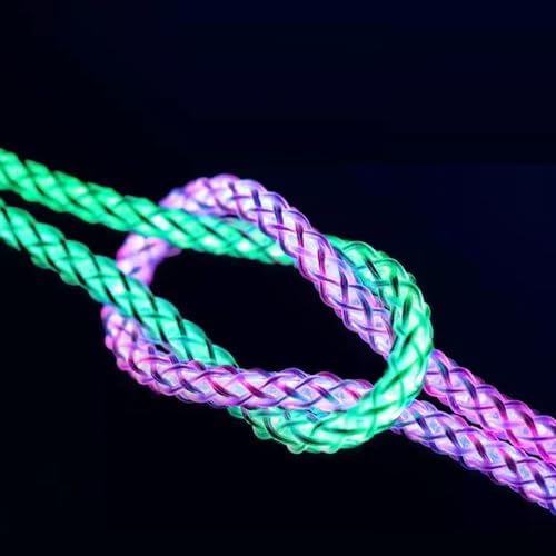 IHAO 60 W USB Type C to Type C Fast Charging Cable with LED Current Indicator – High-Speed Data Transfer for Android & i OS Devices – 39 Inch Universal Charger in Vibrant Green – Durable, Efficient Power Delivery for Modern Tech