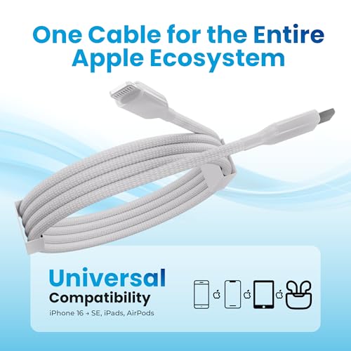 AT&T 6 ft Braided USB-C Charging Cable – Durable & Tangle-Free Cord for Fast Data Transfer and Universal Device Compatibility – Ideal for Phones, Tablets, and Laptops – Includes Warranty for Enhanced Reliability – Sleek Black Design