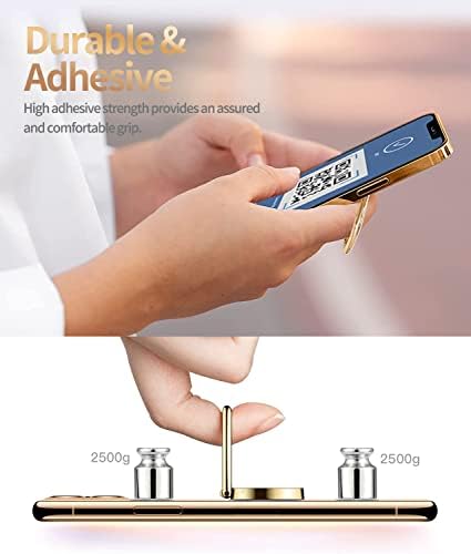 Blue Butterfly Marble Pattern Cell Phone Ring Stand – 360° Rotating Finger Holder for Secure Grip and Versatile Kickstand, Compatible with All Smartphones Including i Phone and Samsung Galaxy, Perfect for Magnetic Car Mounts