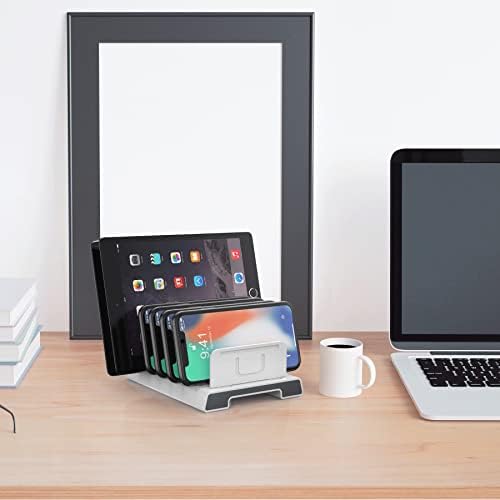 Unitek Universal Adjustable Multi-Device Organizer Dock Stand – Versatile Holder for i Phone, i Pad, Kindle, Fire Tablet, Samsung Galaxy & More – Non-Slip Base & Lightweight Design for Home, Office & Travel – Optimize Device Clutter with Enhanced Viewing Angles