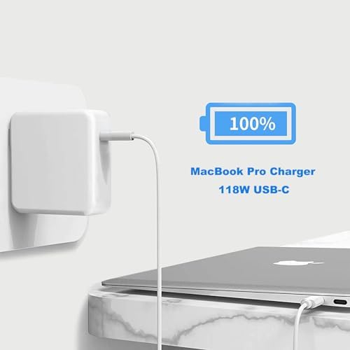 Ultra-Fast 118 W USB-C Charger for Mac Book Pro & Air – Dual-Port Power Adapter with High Efficiency & Smart Safety Features for All USB-C Devices – Compatible with i Pad Pro, M1/M2 Laptops, and More