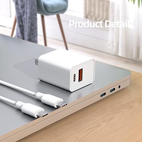 20 W USB-C Charger for i Pad Mini 6 – Rapid Fast Charging with 6.6 ft Cable – Compact Design for Home and Travel – Efficient Power Delivery & Broad Compatibility for All USB-C Devices – Durable Construction for Long-Lasting Use