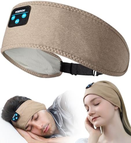 Transform Your Sleep and Workouts with Voerou Bluetooth Sleep Headband Headphones – Comfort-Driven Design, Superior HD Sound, Perfect for Insomnia Relief, Yoga, and Travel, Adjustable Fit with Long-Lasting Battery Life for Seamless Audio Enjoyment