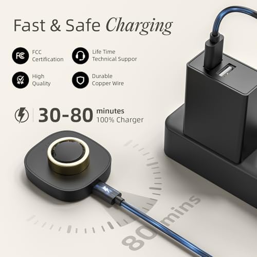 Oura Ring Gen3 Charger Size 9 – Fast, Safe USB-C Dock with Built-in Protection | Compact Travel-Friendly Design for Smart Rings | Ideal for Horizon and Heritage Models | Charges in 30-80 Minutes for Up to 7 Days of Use | Essential Accessory for On-the-Go Lifestyle