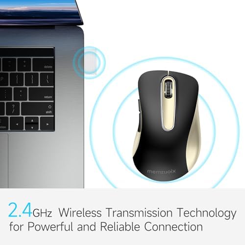Upgrade Your Workflow with the Memzuoix 2.4 G Wireless Mouse – Ergonomic and Portable 1400 DPI USB Mouse for Laptop, PC & Desktop | 5 Customizable Buttons for Ultimate Control | Ideal for Professionals and Casual Users Alike