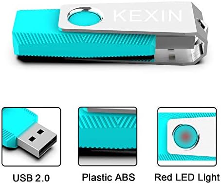 KEXIN 10 Pack 8 GB Swivel USB Flash Drives – Versatile Portable Storage with LED Indicator for Effortless Data Transfer and Enhanced Device Compatibility