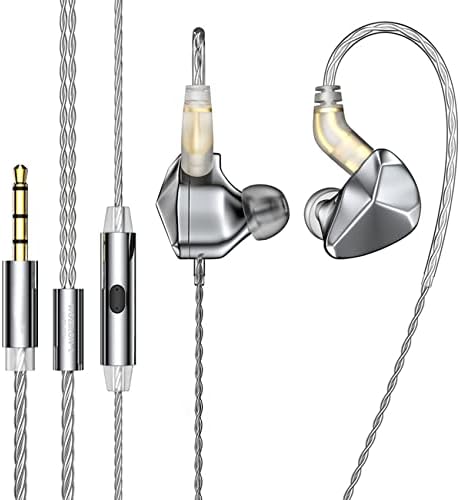 Transform Your Listening Journey with keephifi BLON BL-T3 High Fidelity In-Ear Monitors – Premium 11 mm Copper Clad Diaphragm for Deep Bass and Crystal Clear Vocals, Ergonomically Crafted for All-Day Comfort, Perfectly Suited for Sports, Gaming, and Music Enthusiasts, Enhanced Device Compatibility Featuring Built-in Mic for Effortless Hands-Free Communication – Lightweight Yet Durable Design to Complement Your Active Lifestyle