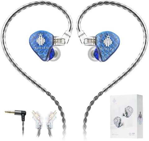 MS1-Galaxy High-Performance Gaming Earbuds with Dual Magnetic Drivers – Wired In-Ear Monitors Featuring 3.5 mm Compatibility, Inline Control, and Durable 0.78 mm 2 Pin Cable – Transparent Design for Enhanced Aesthetics and Audio Clarity