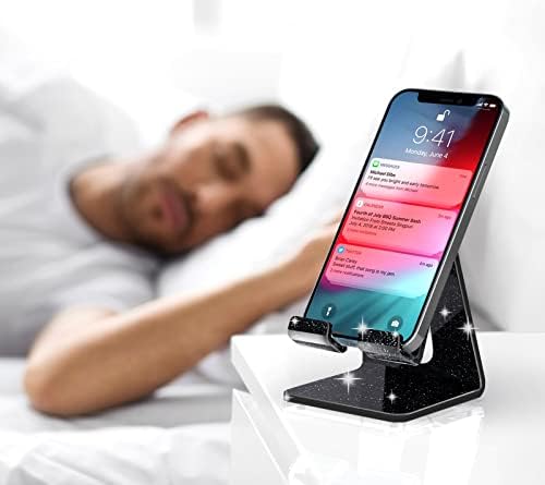 Crpich Acrylic Cell Phone Stand, Portable Phone Holder, Clear Phone Stand for Desk, Compatible with Phone16 15 14 13 12 Pro Max 11 Xr Plus SE, Switch, Android Smartphone, Pad, Desk Accessories, 2 Pack – Enhanced Compatibility and Speed