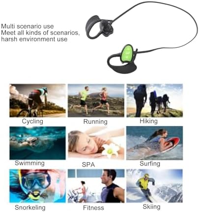 Ultimate Fabater IPX8 Waterproof Bluetooth 5.0 Earbuds – In-Ear Sports Headphones with Integrated MP3 Player for Swimming, Running, and Active Lifestyles – Stylish Green Design with Superior Submersion Capability for Unmatched Audio Performance