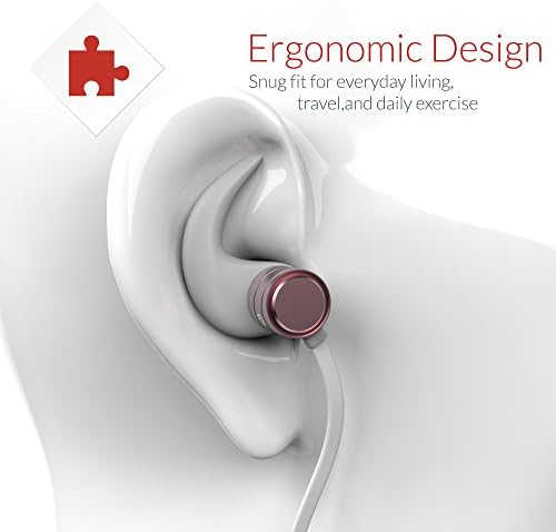 Crave Octane Wireless Bluetooth Earbuds – Premium In-Ear Stereo Headphones with 8-Hour Battery Life, Sweat & Water-Resistant Design, Magnetic Storage, Built-in Mic, Elegant Rose Gold Finish for Active Lifestyles and Seamless Connectivity