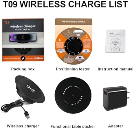 Revolutionize Your Charging Experience with the Hopopower Invisible Wireless Charger – Under Desk & Counter Station for i Phone 15/15 Plus/15 Pro Max/14 Pro/14 Pro Max/13, Featuring Quick Charge 3.0 Adapter for Ultra-Fast Power Delivery and Clutter-Free Design, Effortlessly Blending Style and Functionality in Any Workspace