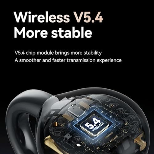 Elevate Your Audio Experience with M100 Clip-On Bluetooth 5.4 Headphones – Waterproof & Sweatproof Design, Touch Screen Controls, Stylish Purple Finish for Music Lovers on the Go, Perfect for Active Lifestyles and Seamless Calls Anytime