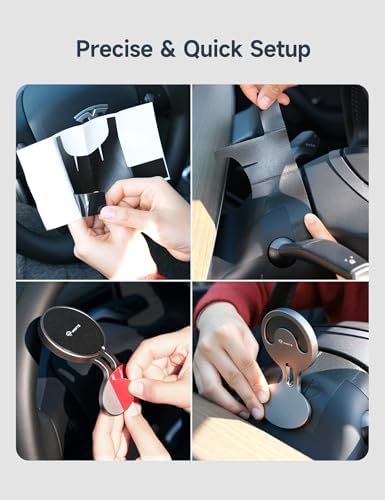 Revolutionize Your Tesla Driving with the TPARTS Magnetic Steering Wheel Cellphone Mount – Ideal for Model 3 (2018-2023) & Model Y (2020-2024) – Effortless i Phone 12-16 & 5.4-6.7″ Smartphone Compatibility for Safe Navigation and Hands-Free Use – Enhance Your Road Experience Today!