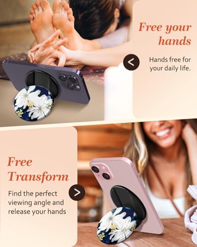 Adorable Cartoon Mag Safe-Compatible Phone Grip Stand – Lightweight Kickstand Ring Holder for Enhanced Usability – Perfect Accessory for i Phone 16/15/14/13/12 with Playful Design for Women and Girls – Durable, Easy-to-Install Magnetic Phone Accessory
