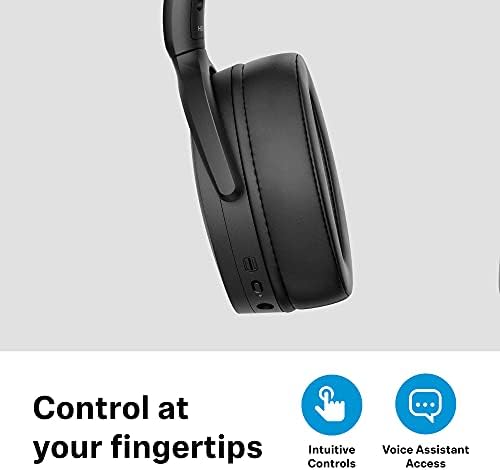 Sennheiser HD 450 BT Wireless Over-Ear Headphones – Immerse Yourself in Premium Sound with Bluetooth 5.0, 30-Hour Battery Life, and Superior Active Noise Cancellation – Perfect for Music Lovers and Professionals on the Go – Sleek Black Design for Unmatched Style and Comfort
