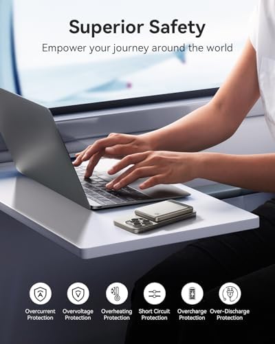 Revolutionize Your Charging Routine with the Kuulaa Mag Safe 10000 m Ah Ultra-Slim Portable Battery Pack – Titanium Finish Wireless Power Bank for i Phone 12/13/14/15/16 with PD 20 W Fast Charging and Magnetic Alignment for Seamless Connectivity
