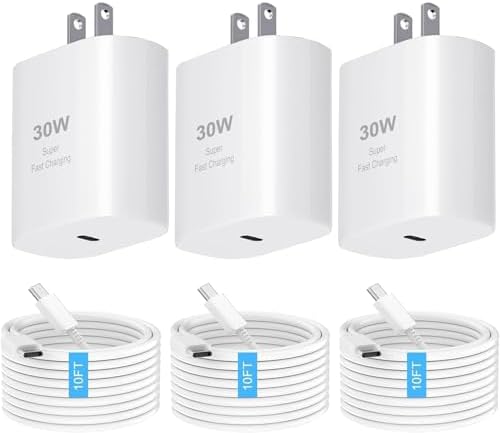 Power Up with the 30 W USB-C Fast Charger for i Phone 16 & 15 Series | 10 FT Type-C Cable for Unmatched Convenience | Compatible with i Phone 15 Pro Max, i Pad Pro & Samsung Galaxy S24 Ultra Plus | Rapid Charging with Advanced Safety Features for Ultimate Device Reliability