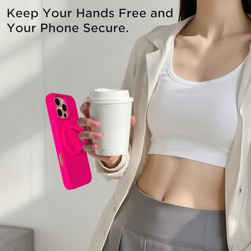 Revolutionary Magnetic Phone Ring Grip Holder – Ergonomic Silicone Finger Loop for i Phone Pro Max/Plus, 12/13/14/15/16 Series – Compatible with Mag Safe – Oat Color Enhances Aesthetics and Comfort – 360-Degree Rotation for Effortless Use – Secure Your Device with Style and Stability – Essential Smartphone Accessory for Unmatched Usability and Convenience