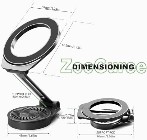 Elevate Your Commuting Experience with the Dual-Function Fits Mag-Safe Car Mount & Fragrance Diffuser – Adjustable Magnetic Holder for All Smartphones – Chic Space Grey Design for Optimal Navigation & Aromatic Bliss – Effortless Dashboard Installation with Secure Grip for Enhanced Convenience on Every Journey