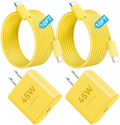 Apple 16 Series 45 W USB-C Rapid Charger with 6.6 ft Type-C Cable – Ultimate Fast Charging Solution for i Phone 16, Galaxy S24/S23, and All USB-C Devices – Compact, Durable, and Safety-Enhanced Power Adapter for On-the-Go Efficiency