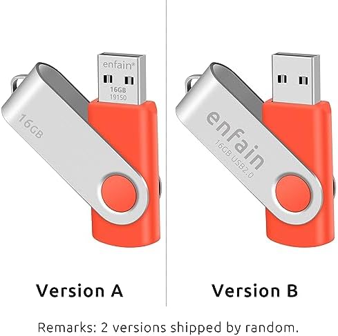 Enfain 10-Pack Red USB Flash Drives 16 GB – High-Speed USB 2.0 Memory Sticks with LED Indicator & 12 Labels for Easy Organization – Reliable & Portable Data Storage Solution for Professionals and Students