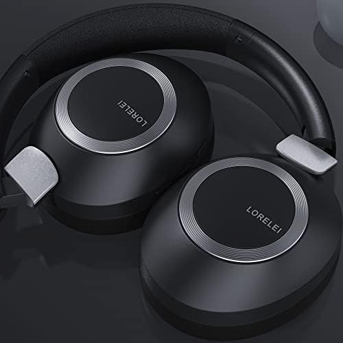 Discover Superior Sound with LORELEI B-C6 Wireless Over-Ear Headphones – 50-Hour Playtime, Lightweight & Ergonomic Design, Enhanced Deep Bass for Ultimate Audio Immersion, Built-In Microphone for Seamless Calls, and Plush Memory Foam Earmuffs for All-Day Comfort at Home or On-the-Go (Beige White)