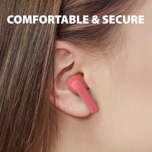 Clan K2 Bluetooth Earbuds for Kids – Safe Volume Limiting, Customizable Fit, and Low Latency for Gaming & Music – Stylish Wireless Earbuds in Blue for Ages 8-10, Enhanced Sound with 3 EQ Modes